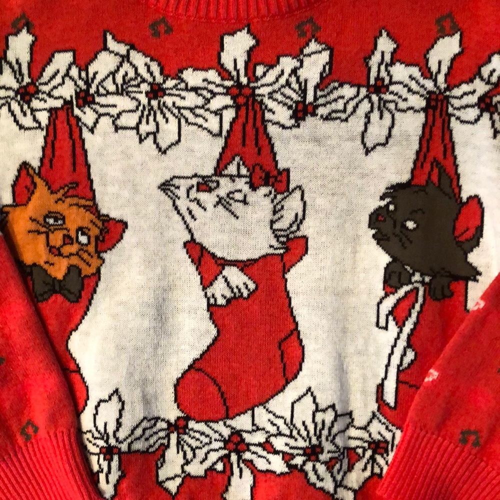 Disney Christmas Aristocats Christmas sweater NWT - Picture 2 of 5